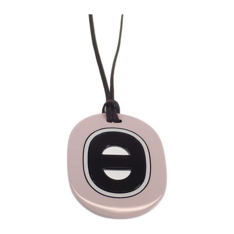 エルメス HERMES フィデリオ・ヴィラージュGM ラージ ネックレス バッファローホーン ラッカーウッド ピンク レディース【中古】【ABランク】