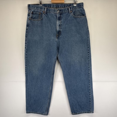 古着 リーバイス Levi's デニムパンツ 550 テーパード ジップフライ 5ポケット ジーンズ ジーパン 大きいサイズ w42 L30 ブルー メンズ