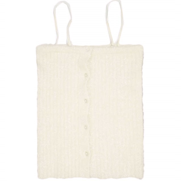 Ray BEAMS レイビームス 24AW ラメリブビスチェ 61-05-0368-529 ONE SIZE IVORY セーター ニット トップス g25418