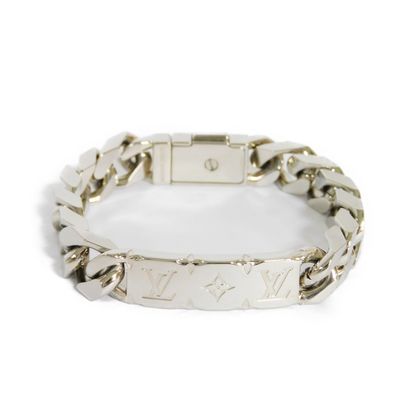 ルイヴィトン チェーンブレスレット モノグラム シルバー バングル M00269