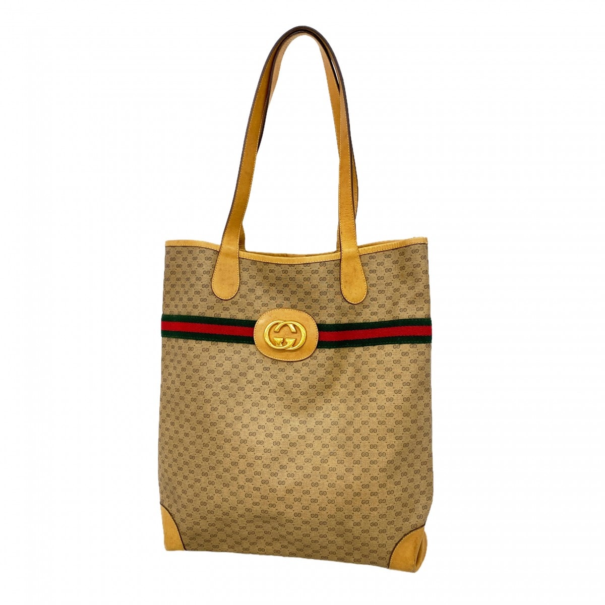 【6dc3446-k】グッチ ショルダーバッグ マイクロGG シェリーライン 002 904 0131 PVC ブラウン ゴールド金具【中古】レディース