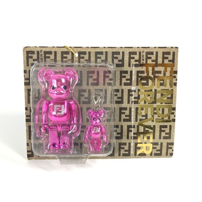 フェンディ FENDI BE@RBRICK ベアブリック 未開封 メディコムトイ FENDI FOREVER おもちゃ インテリア フィギュア オブジェ プラスチック ピンク 未使用