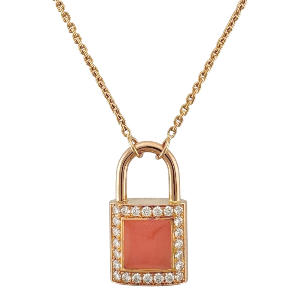 ルイヴィトン パンダンティフロックイット ネックレス 18金 K18ピンクゴールド ダイヤモンド レディース LOUIS VUITTON  中古