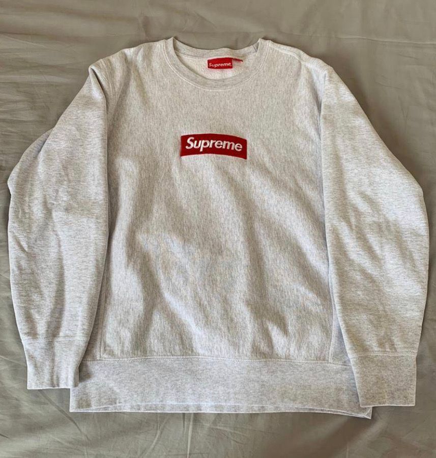 Supreme Box Logo Crewneck Sweatshirt "Ash Grey" (18FW)