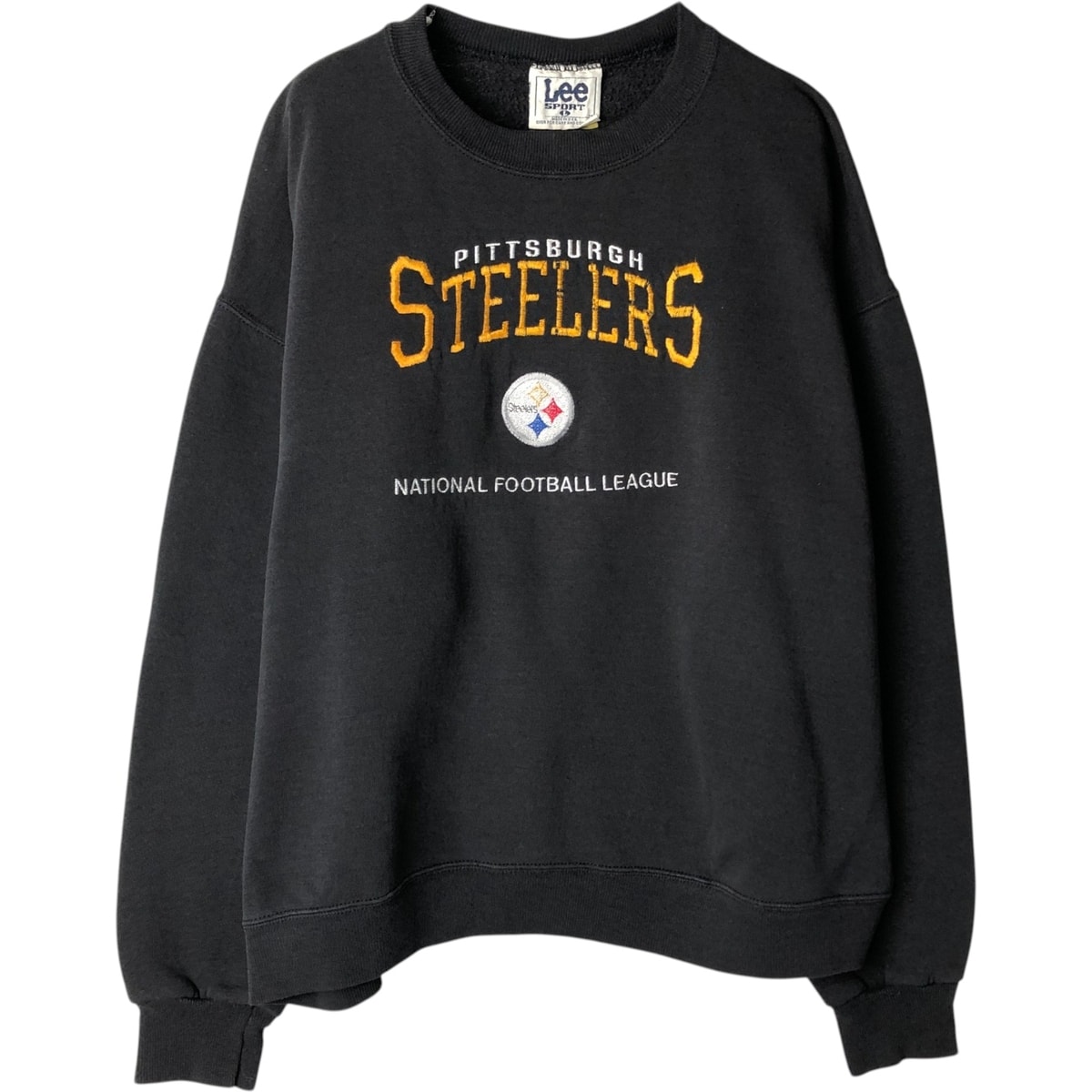 古着 90年代 リー Lee SPORT NFL PITTSBURGH STEELERS ピッツバーグスティーラーズ ロゴスウェットシャツ トレーナー USA製 メンズL相当 ヴィンテージ/eaa632397