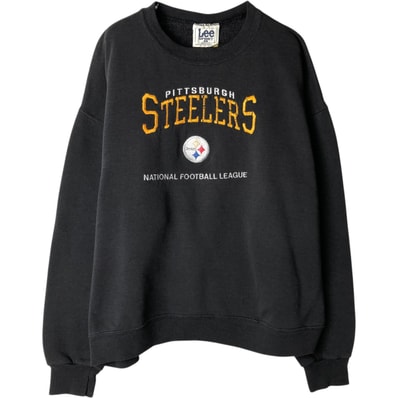 古着 90年代 リー Lee SPORT NFL PITTSBURGH STEELERS ピッツバーグスティーラーズ ロゴスウェットシャツ トレーナー USA製 メンズL相当 ヴィンテージ/eaa632397