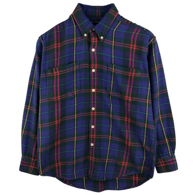 古着 90年代 ギャップ GAP オールドギャップ タータンチェック 長袖 ボタンダウン ヘビーネルシャツ メンズS相当 ヴィンテージ/eaa608509