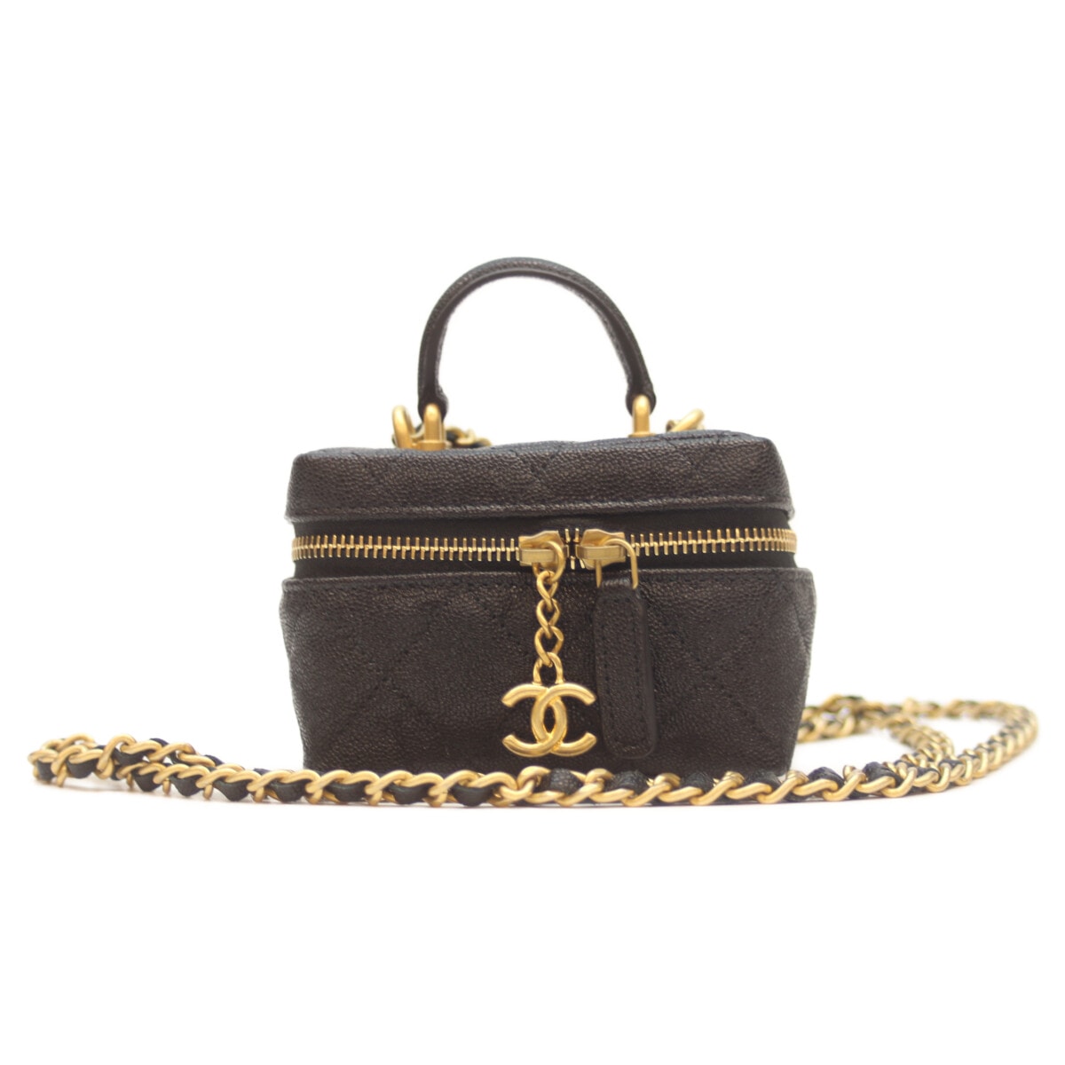 シャネル 31番 AP2194 黒 ｷｬﾋﾞｱ G金具 ﾄｯﾌﾟﾊﾝﾄﾞﾙ ﾐﾆﾊﾞﾆﾃｨｼｮﾙﾀﾞｰ