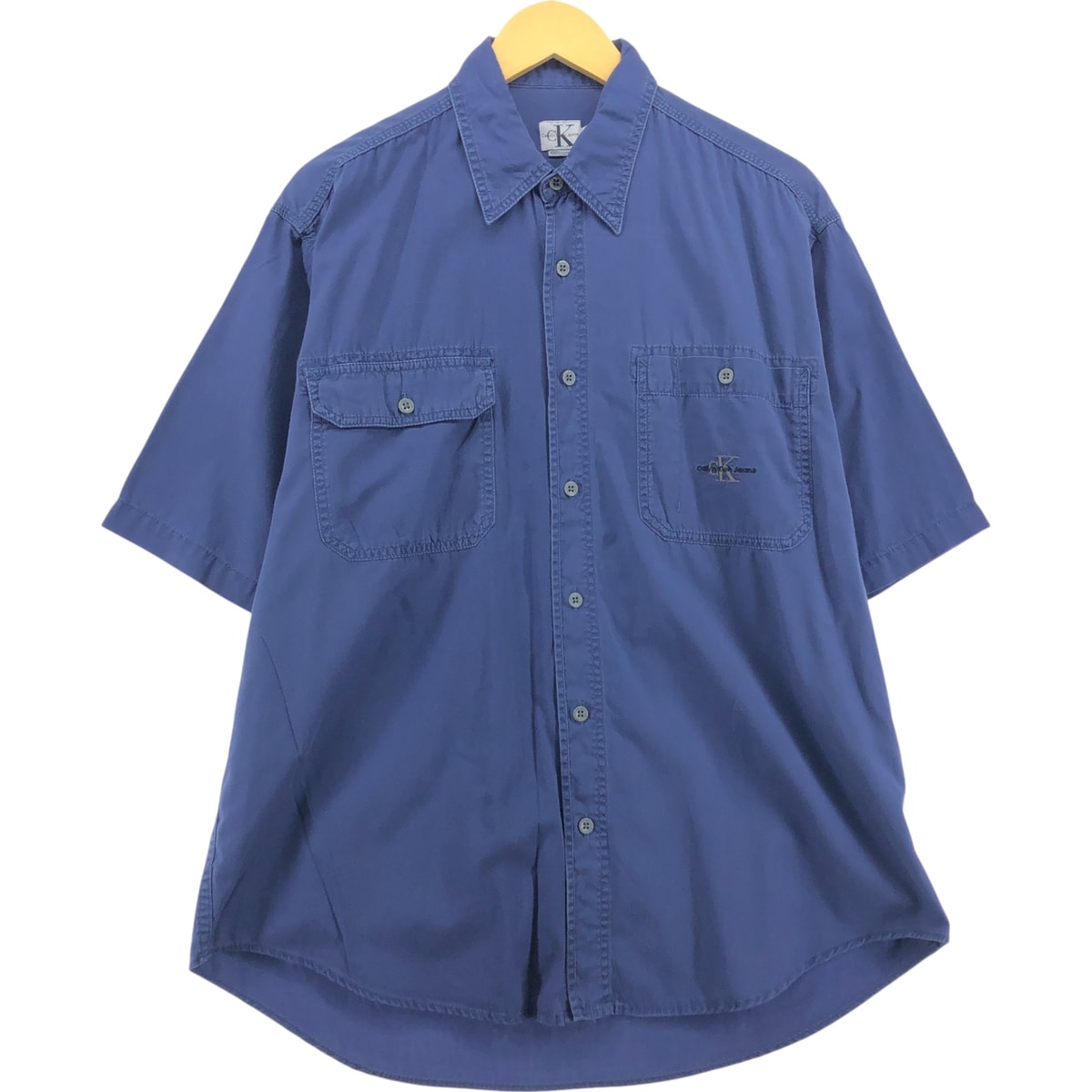 古着 90年代 カルバンクライン Calvin klein 半袖 コットンシャツ メンズL相当 ヴィンテージ/eaa557896