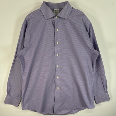 古着 ブルックスブラザーズ Brooks Brothers 長袖シャツ 大きいサイズ ボタンシャツ 16 1/2 L-XL パープル系 チェック メンズ