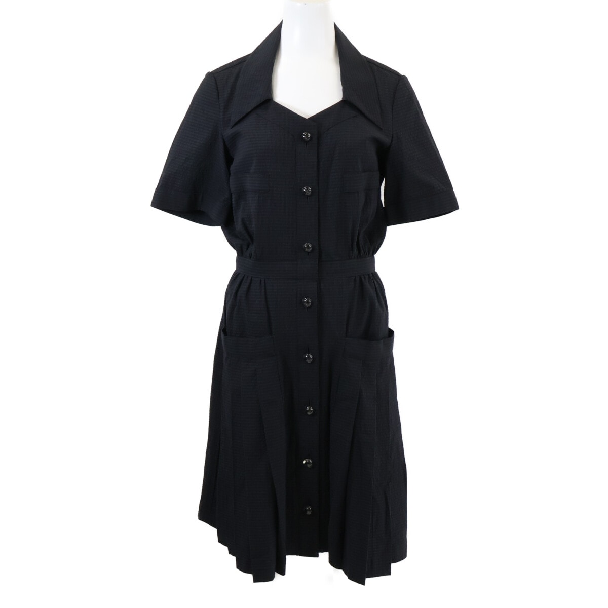 シャネル 【美品】P53425V29267 ココマークボタン ショートスリーブ シャツ 34