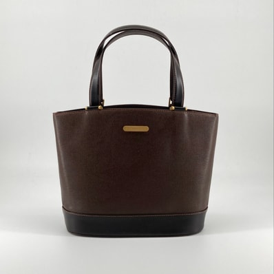 BURBERRY(バーバリー) ヴィンテージミニ ゴールド金具 トートバッグ ブラウン