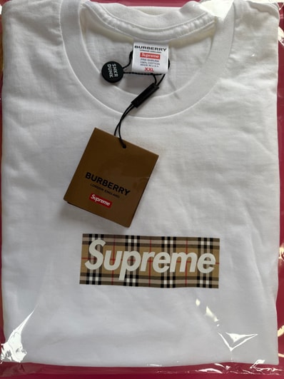 Supreme / Burberry Box Logo Tee "White"