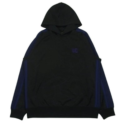 Needles ニードルス パーカー MR608 DC SHOES ディーシー Track Hoody Wネームロゴ刺繍 トラック フーディー パーカー ブラック系 S【中古】