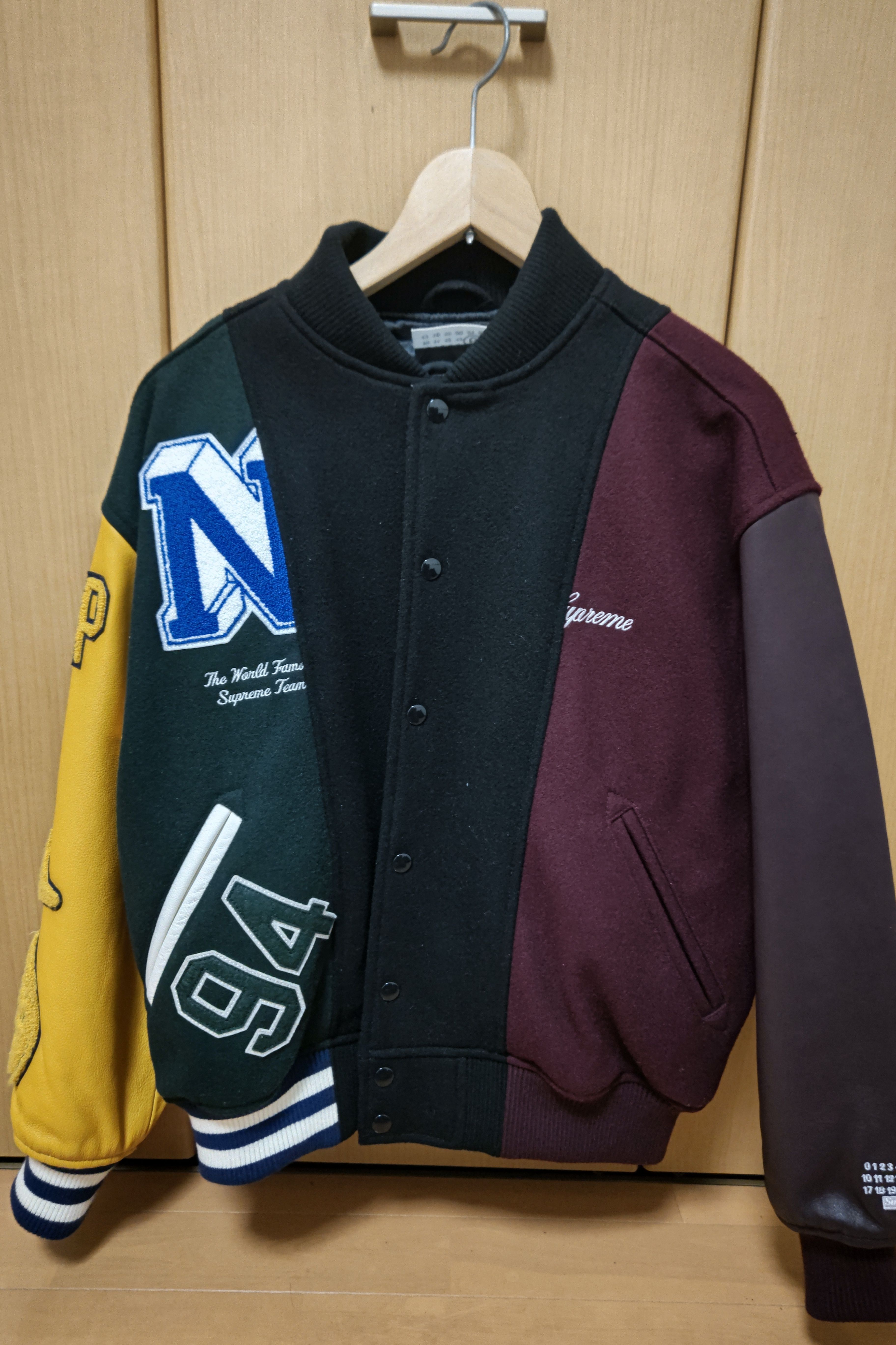 Supreme x MM6 Maison Margiela Split Varsity Jacket "Multicolor"