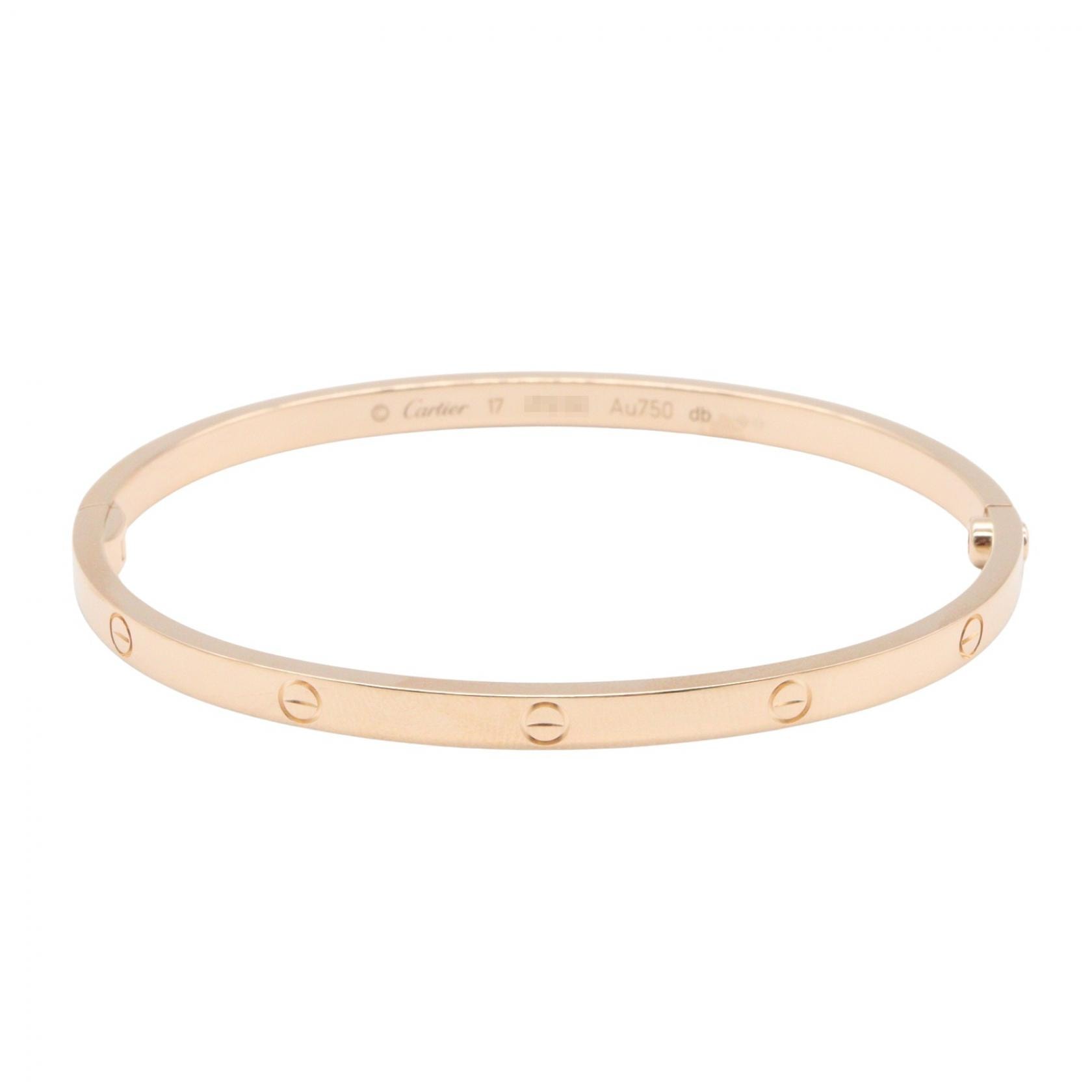 カルティエ CARTIER ラブブレス SM ブレスレット アクセサリー K18PG(ピンクゴールド) レディース ゴールド系 B6079017 【中古】