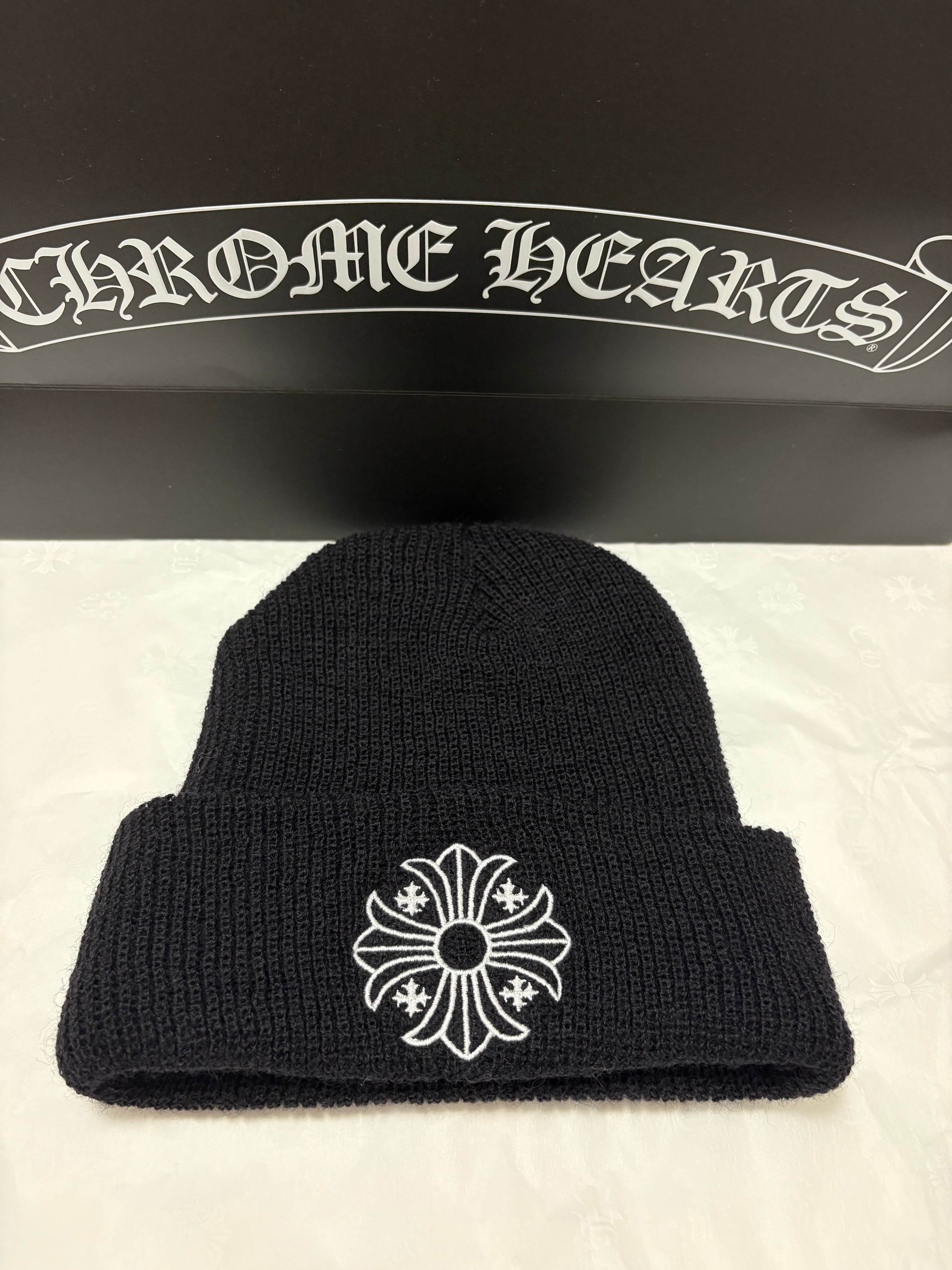 Chrome Hearts Wool Watch Cap CH Plus "Black/White"
