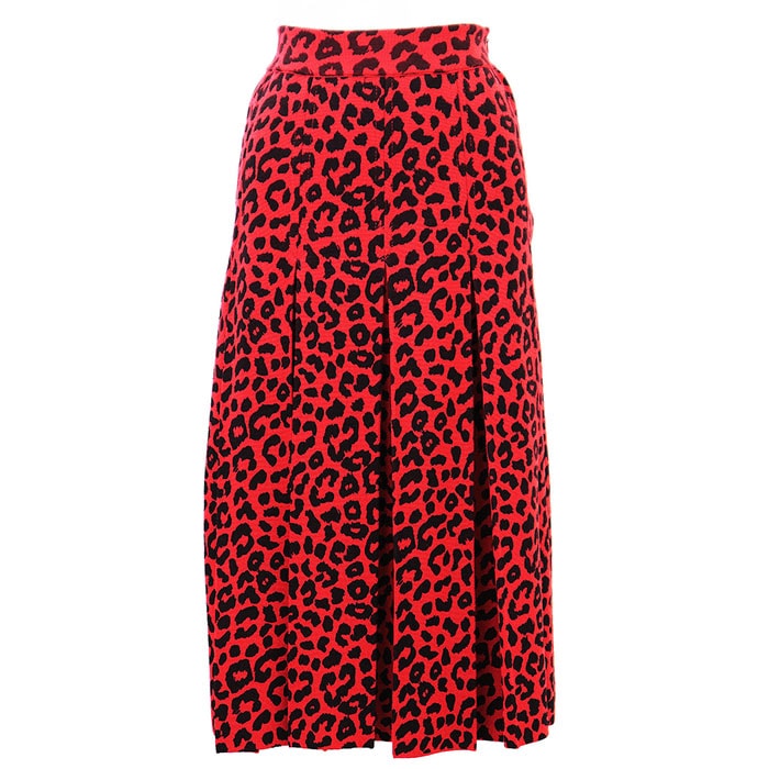 目立った傷や汚れなし】【極美品】GUCCI グッチ スカート レオパード