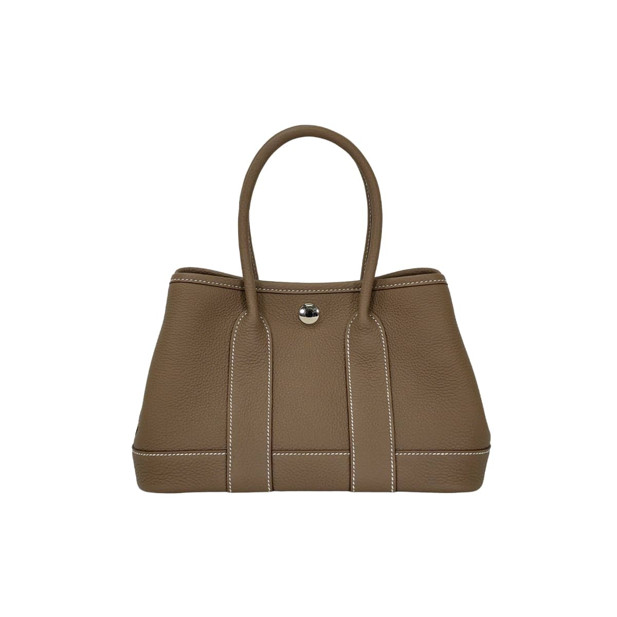 HERMES エルメス ハンドバッグ ネオ ガーデンパーティ 23 エトープ (エトゥープ) トゴ シルバー金具 G刻印 新品