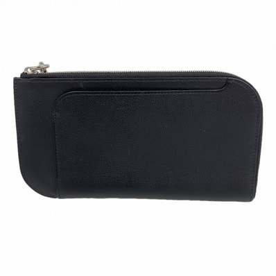 【6eb0508】エルメス ポーチ ストラップGM エバーカラー ブラック シルバー金具 Z刻印【中古】メンズ レディース ユニセックス