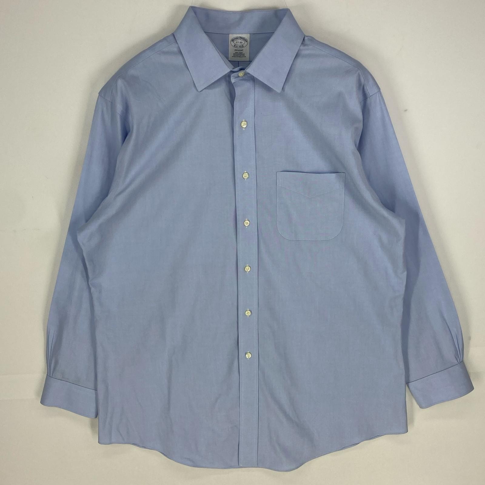 古着 ブルックスブラザーズ Brooks Brothers 長袖シャツ REGENT 1818 胸ポケット ロングスリーブ XL  水色系 メンズ