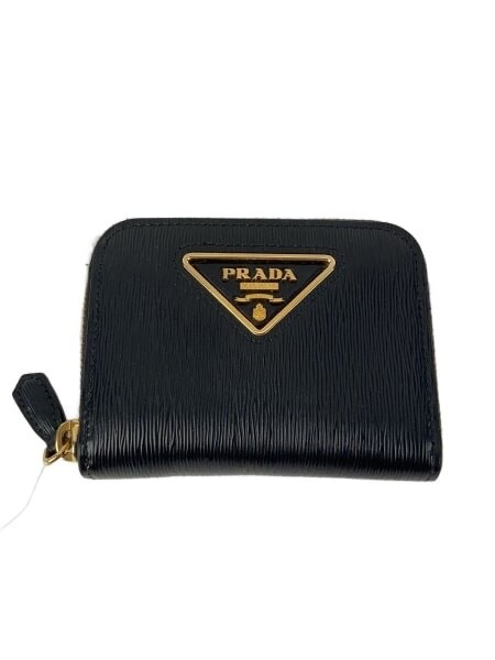 PRADA Vitello Move Leather Coin Purse "Black"