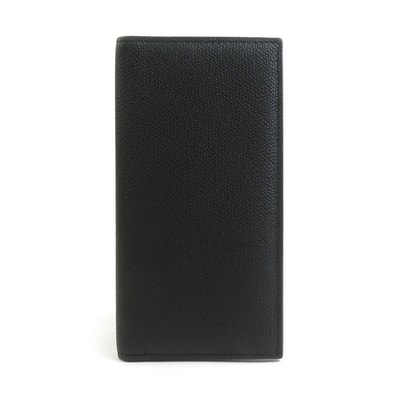 ヴァレクストラ Valextra 札入れ レザー ブラック メンズ【中古】 h31883g