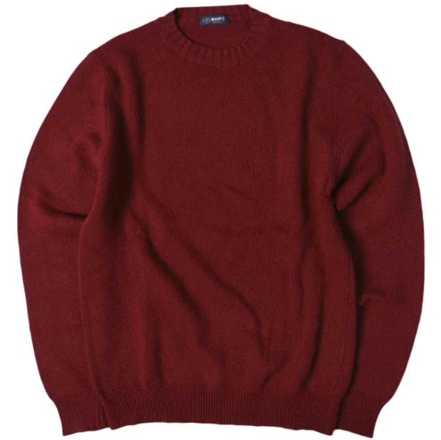 BEAMS F ビームスエフ イタリア製 7ゲージクルーネックニット 21-15-0580-872 46 Dark Red セーター トップス g28169