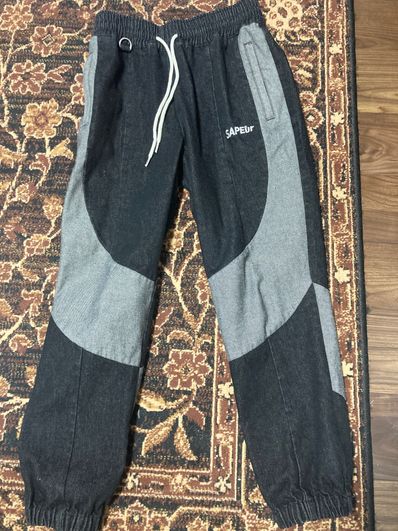 SAPEur DENIM TRACK PANTS "Black"