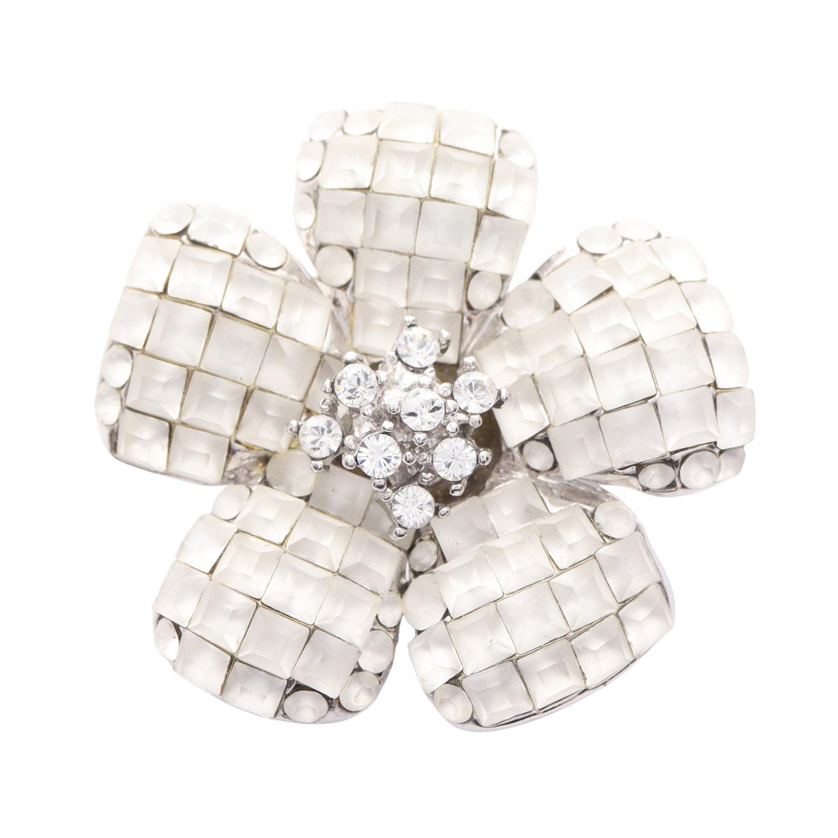 やや傷や汚れあり】フォクシー FOXEY FLEUR ブローチ アクセサリー