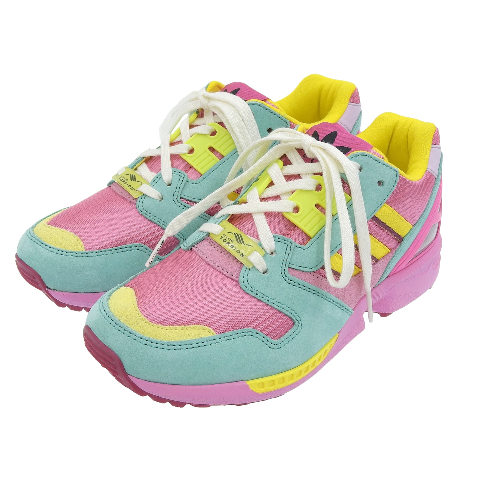 未使用品 グッチ×アディダス
 スニーカー TORSION ピンク マルチ レディース 22.5 722212