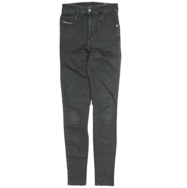 DIESEL ディーゼル SLANDY-HIGH スーパースキニーハイウエストデニムパンツ 24 BLACK ジップフライ ジーンズ ボトムス g23784