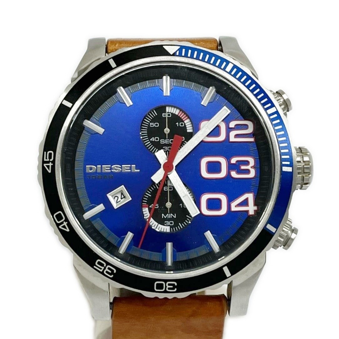 DIESEL ディーゼル 腕時計 本体のみ クォーツ レザー ブルー メンズ DZ-4322