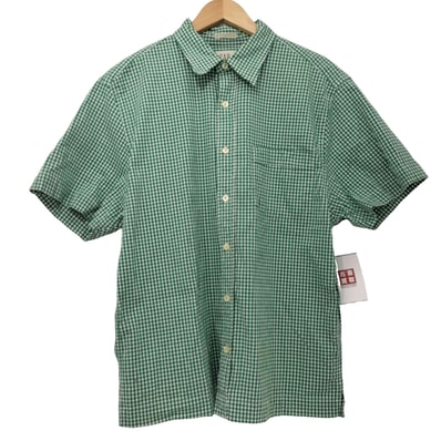 90s OLD Stretch 白タグ ギンガムチェック S/S シャツ【1142579408838】