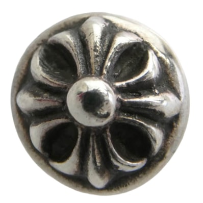 Chrome Hearts Cross Ball Stud Earrings "Silver"