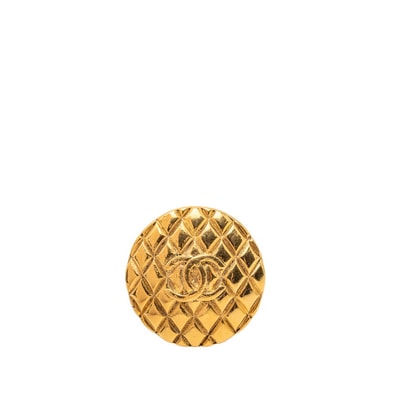 シャネル ココマーク マトラッセ ブローチ ゴールド メッキ レディース CHANEL 【中古】