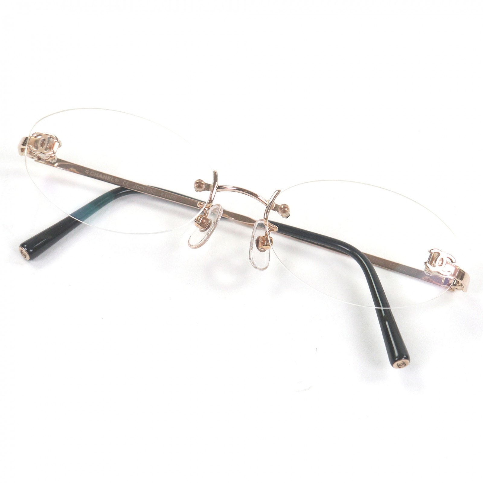 美品 シャネル メガネ ピンクゴールド メンズ 57□16-130