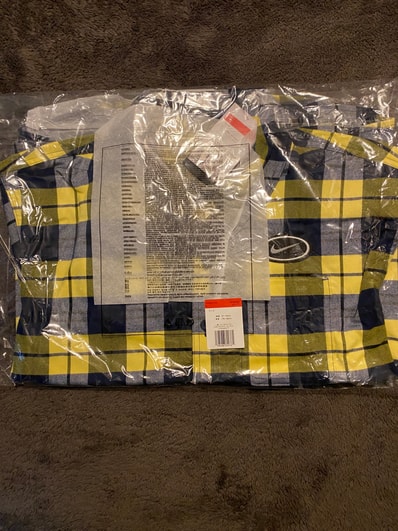 Nike SB x Eric Koston Flannl Btn Up Kos L/S Top "Midnight Navy/Speed Yellow"