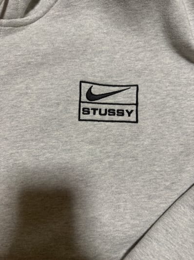 Stussy x Nike Fleece Zip Hoodie "Grey Heather" (US Size) FJ9181-050