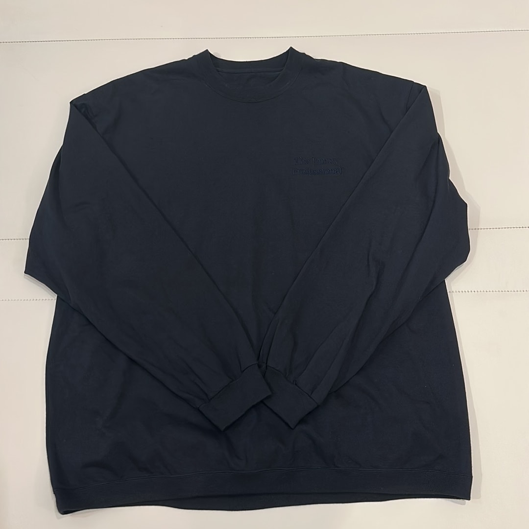 ENNOY 23SS Long Sleeve Hem Rib Tee "Navy"