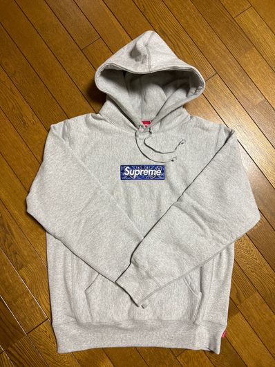 Supreme Bandana Box Logo Hooded Sweatshirt "Grey"