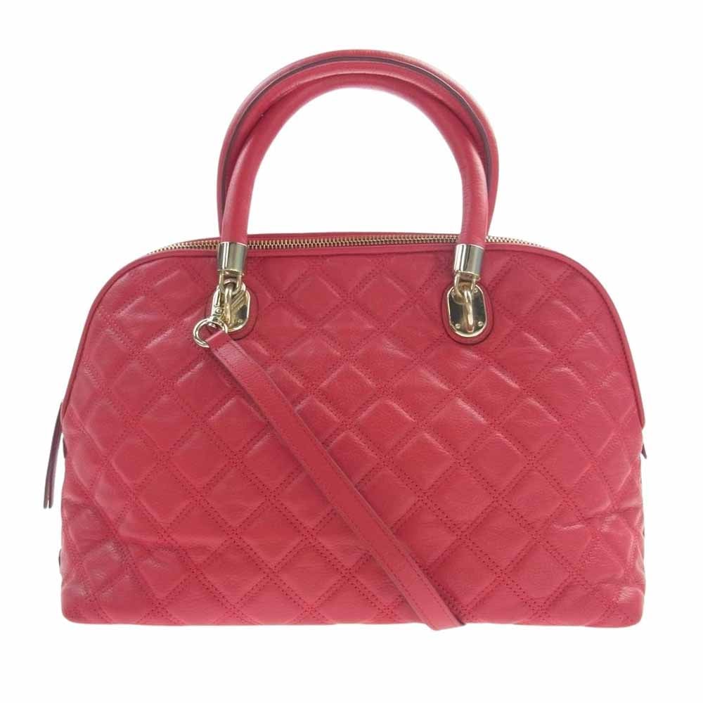 COLE HAAN コールハーン トートバッグ キルティング 2way レザー トート バッグ レッド系【中古】