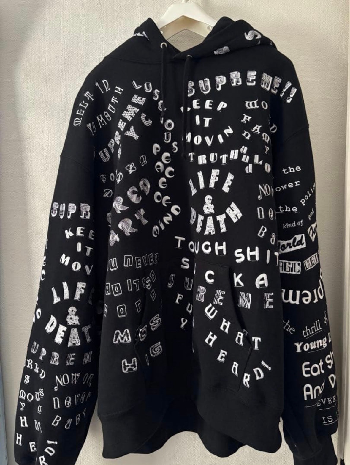 Supreme Too Deadly Hooded Sweatshirt "Black"