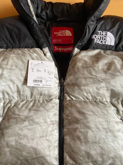 Supreme x The North Face Nuptse Jacket "White Paper Print"