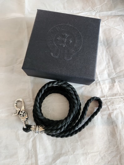 Chrome Hearts Lanyard Cross Clip Holder Neckless "Silver/Black"