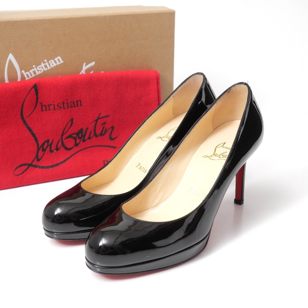 【新品未使用】Christian Louboutin エナメルパンプス 35 A (未使用に近い)】□美品□Christian Louboutin クリスチャンルブタン