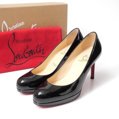 ■美品■Christian Louboutin クリスチャンルブタン NEW SIMPLE PUMP 85 PATENT パンプス サイズ35 エナメル ハイヒール ブランド古着【中古】20260603/RA9576