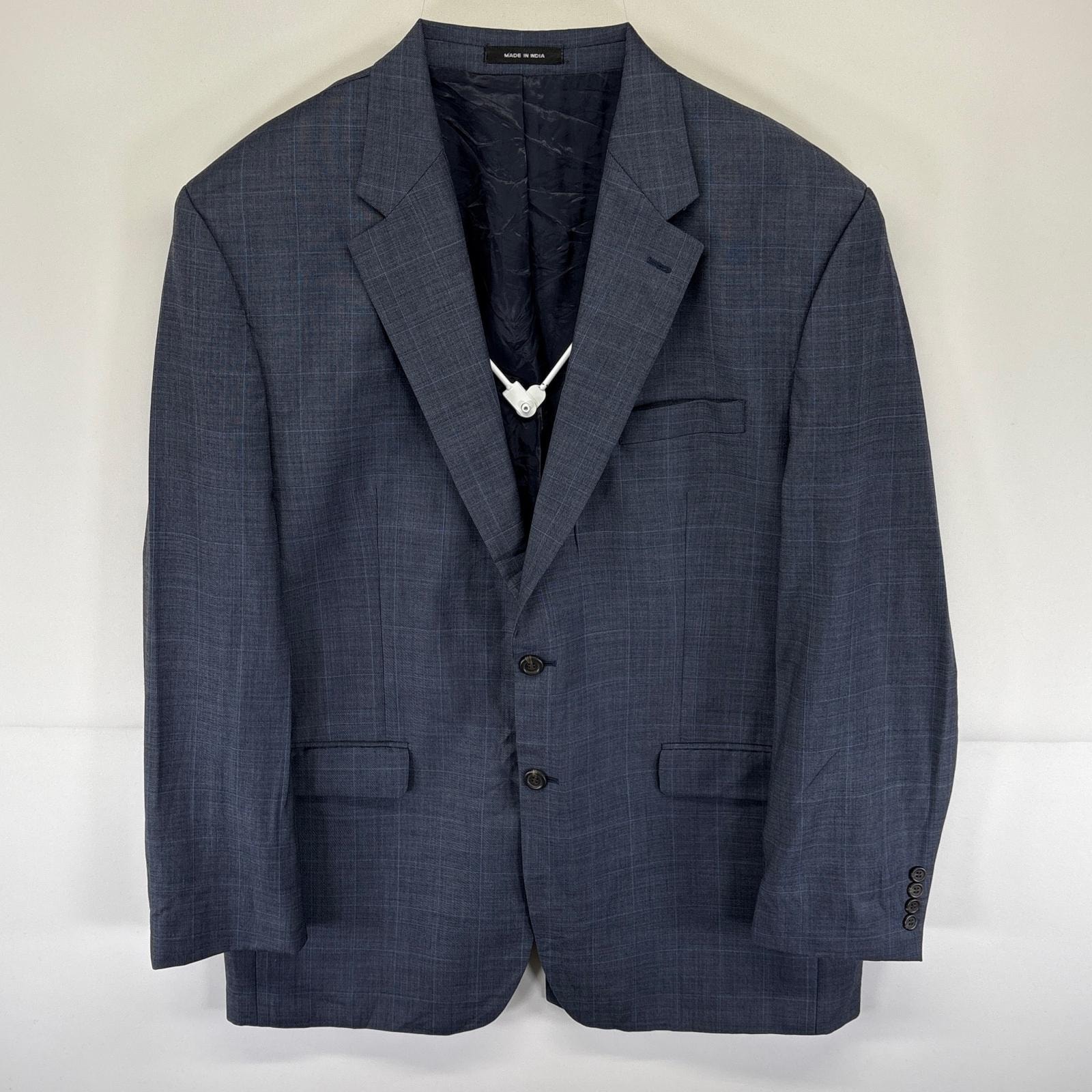 古着 ローレンラルフローレン LaurenRalphLauren テーラードジャケット ブレザー スーツ チェック柄 44L  グレー メンズ