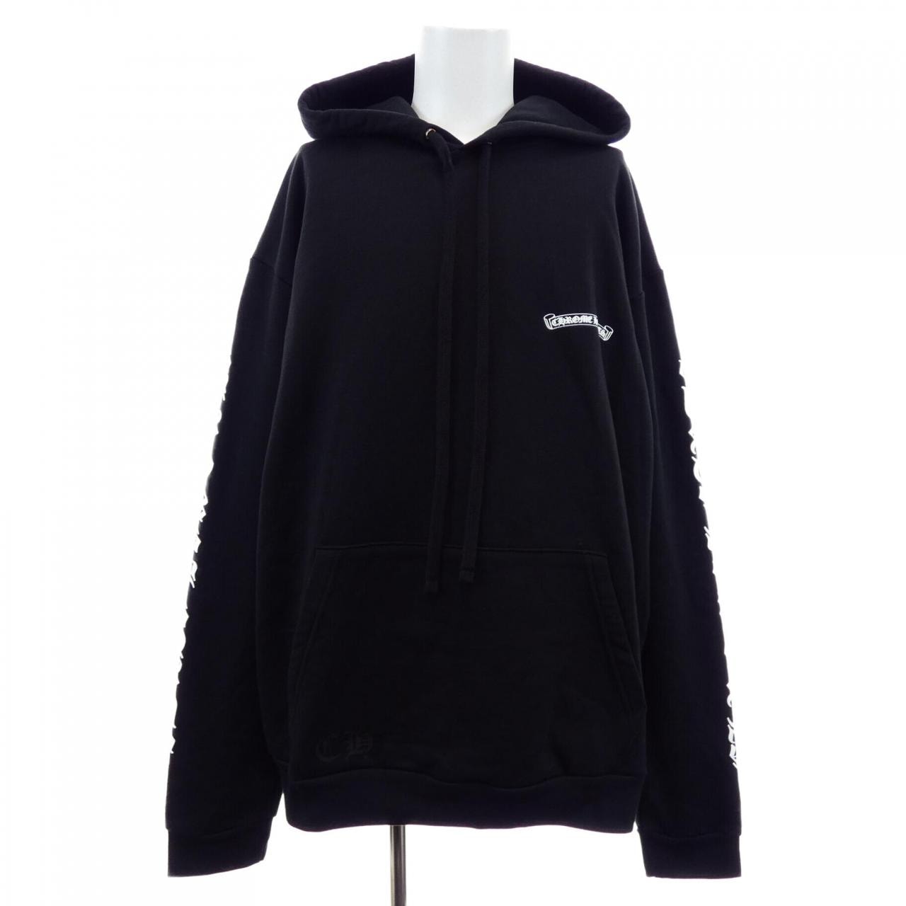 Chrome Hearts Back Scroll Label Logo Pullover Hoodie "Black"