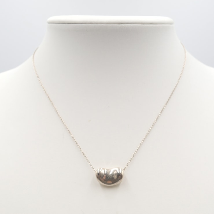 TIFFANY & CO.(ティファニー)エルサ・ペレッティ ビーン デザイン ペンダント ネックレス シルバー レディース【中古】